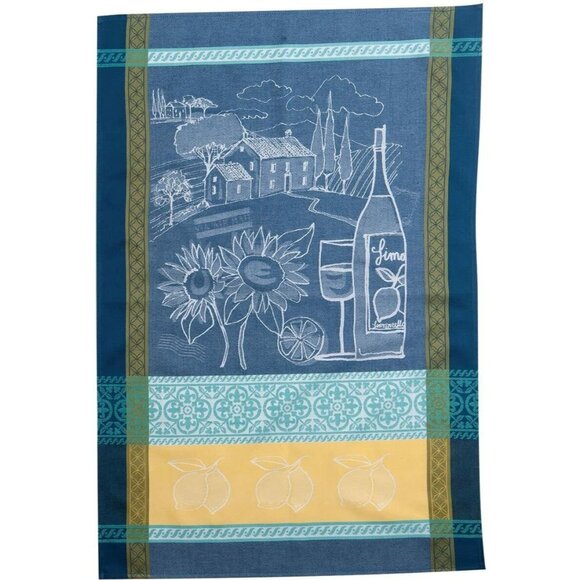 Kitchen Towel Kay Dee Design Blue Tuscan Sun Jacquard  Woven Tea Towel 21" x 28" - Picture 1 of 2
